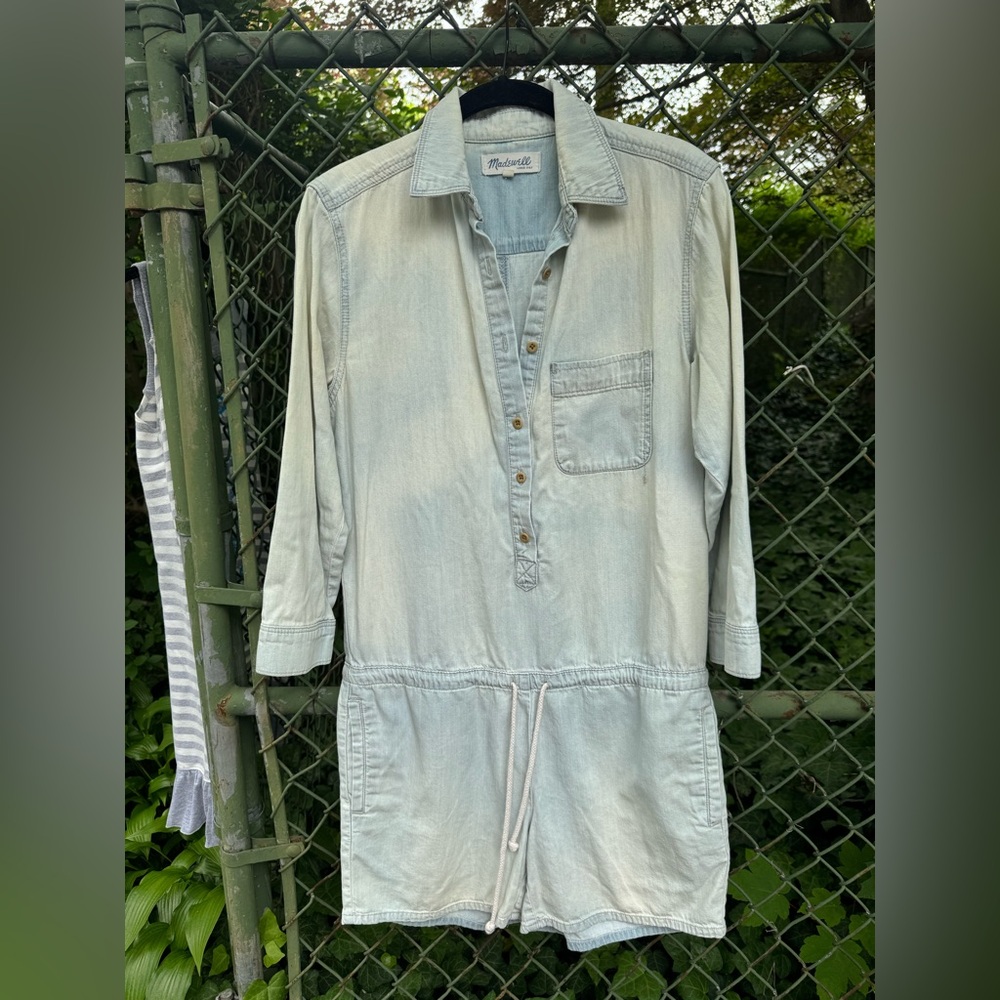 Madewell Blue Chambray Romper